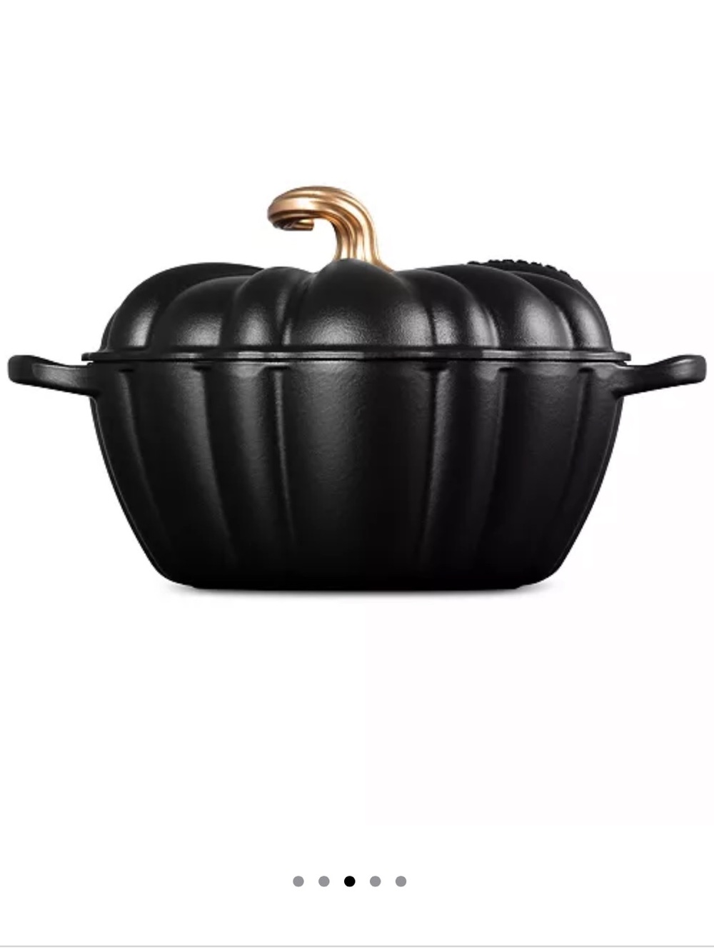Le Creuset Enameled Cast Iron Signature 4 Qt. Pumpkin Dutch Oven with Lid - Picture 3 of 5